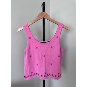 No Boundaries 90s Vintage Knitted Pink Tank Top Womens